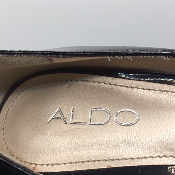 Aldo Ladies Black Patent Stiletto Heels Size 7.5 - Picture 2 of 10